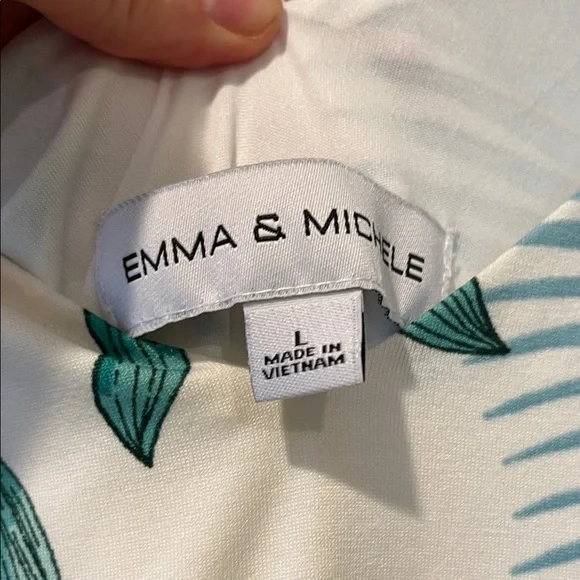 Emma & Michele Green Leaf Print Maxi Dress - Picture 3 of 7